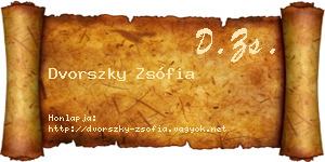 Dvorszky Zsófia névjegykártya